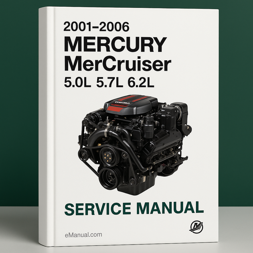 2001-2006 Mercury MerCruiser 5.0L 5.7L 6.2L Servicehandbuch PDF-Download