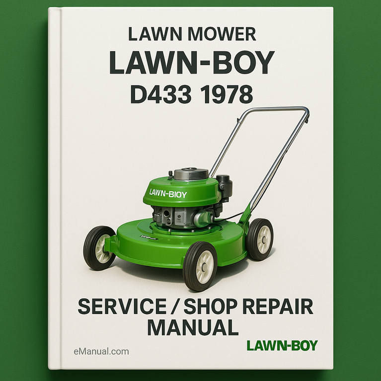 7084 1978 800000001-899999999 Lawn-Boy D433 Service/Shop Repair Manual