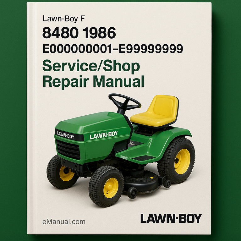 8480 1986 E00000001-E99999999 Lawn-Boy F Service/Shop Repair Manual