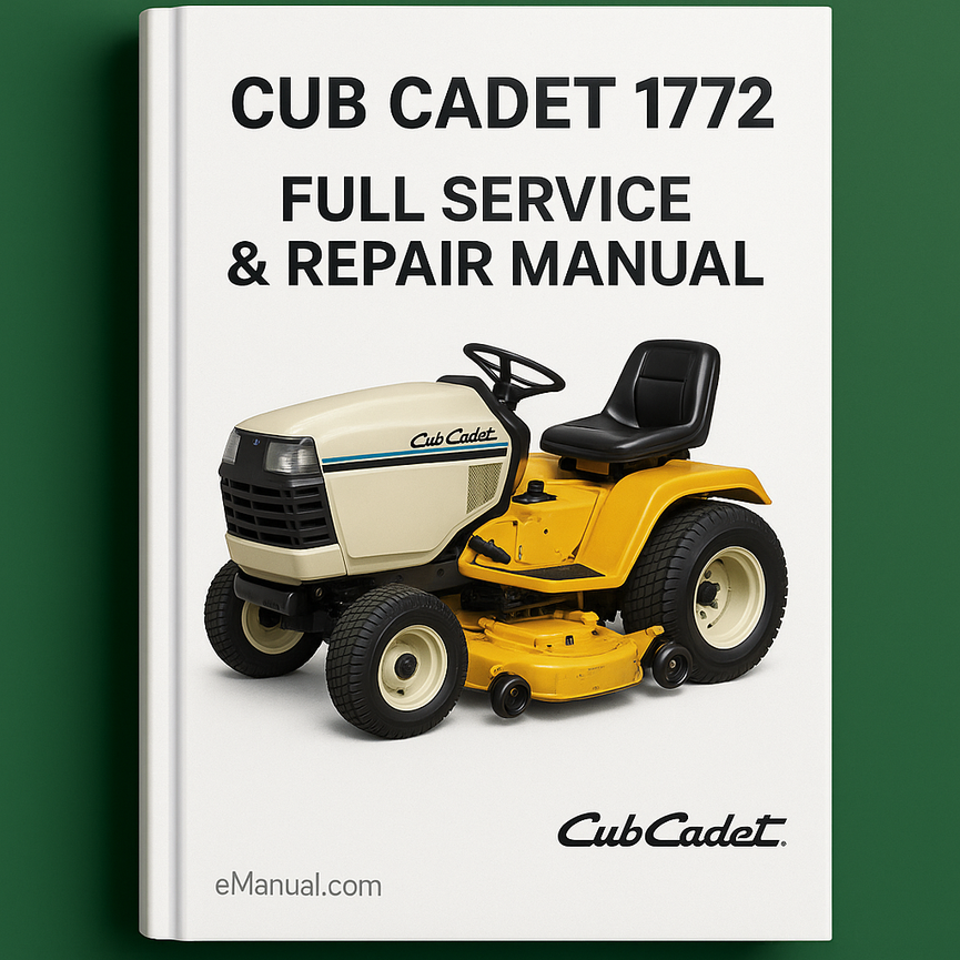 Cub Cadet 1772 Tractor Full Service Repair Manual