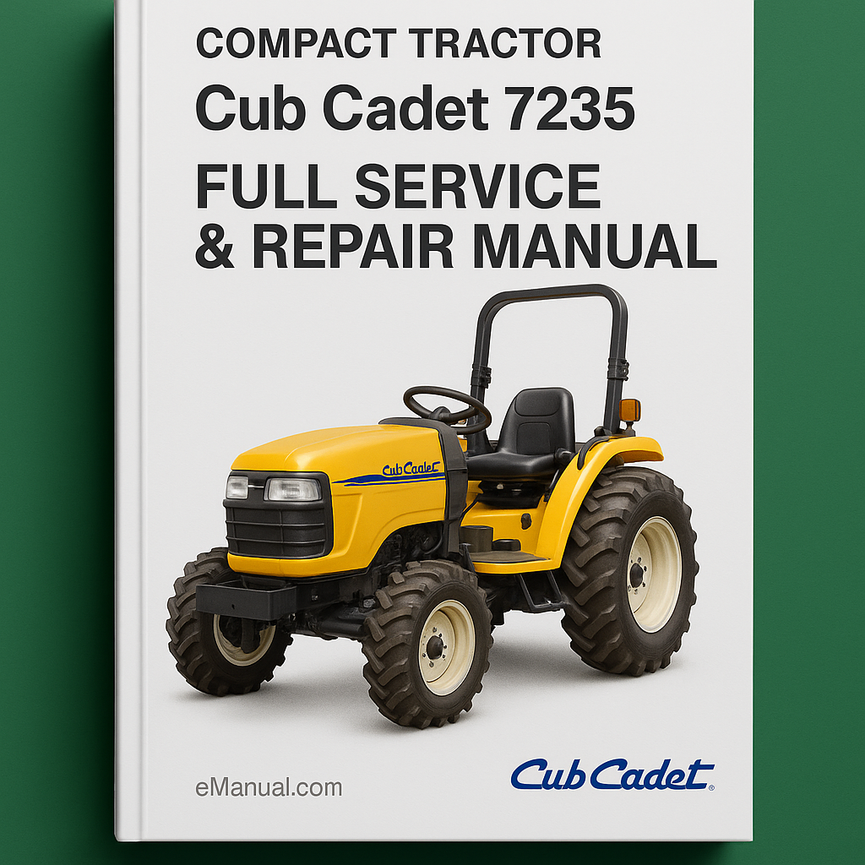 Cub Cadet 7235 Compact Tractor Full Service Repair Manual
