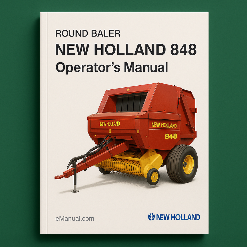 New Holland 848 ROUND BALER OperatorS Manual