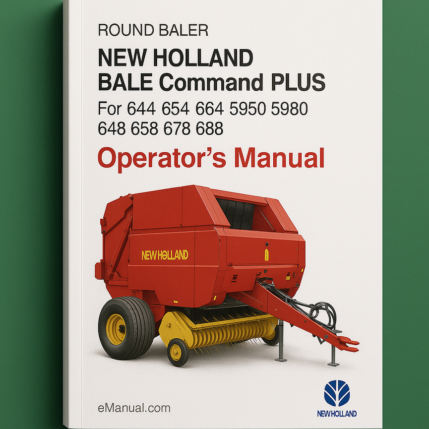 New Holland BALE Command PLUS For 644 654 664 5950 5980 648 658 678 688 ROUND BALER OperatorS Manual