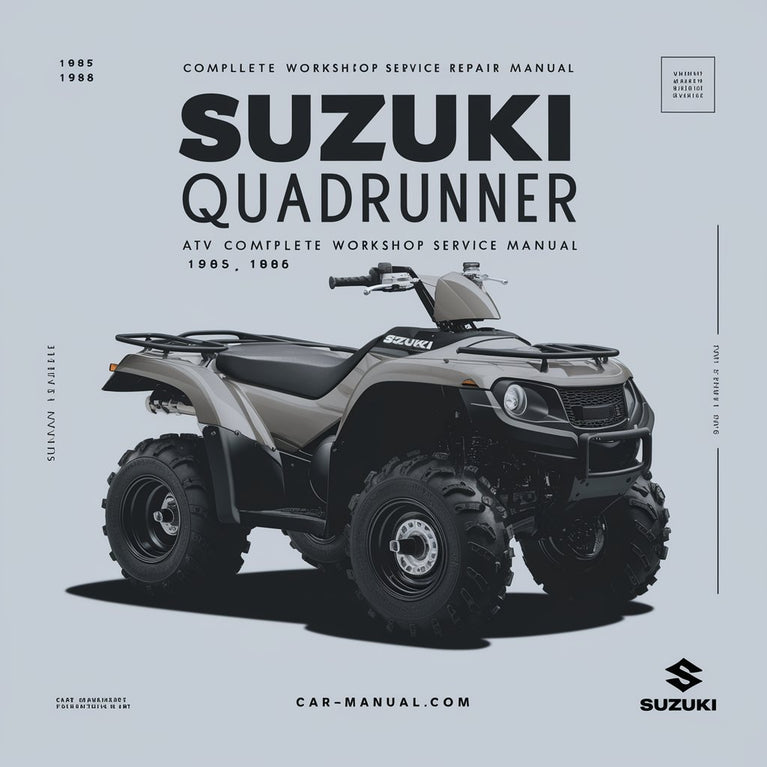 Suzuki Quadrunner 250 LT250 ATV Complete Workshop Service Repair Manual 1985 1986