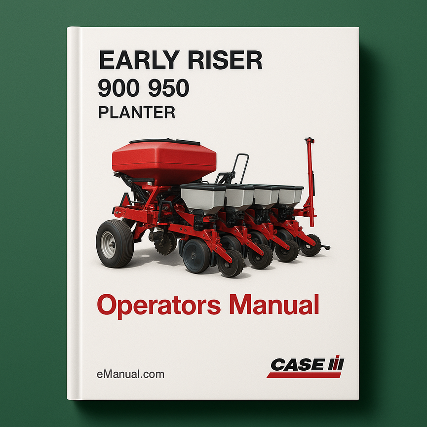 Case Early Riser Monitor 900 950 Planter Operators Manual