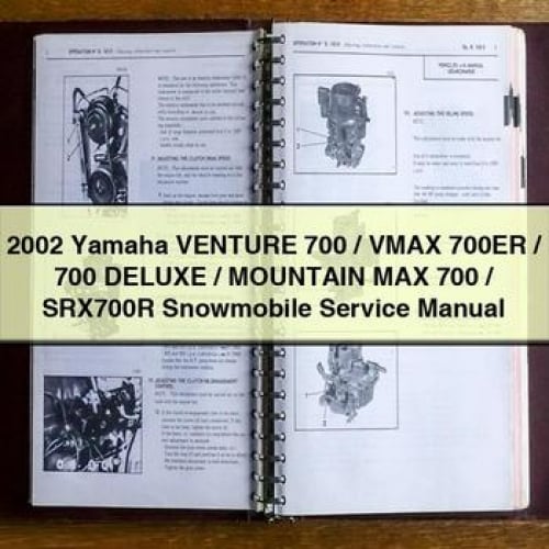 2002 Yamaha Venture 700 / VMAX 700ER / 700 DELUXE / MountAIN MAX 700 / SRX700R Snowmobile Service Manual PDF Download