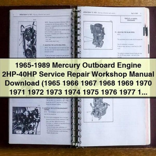 Mercury Outboard Boat 2HP-40HP Workshop Manual