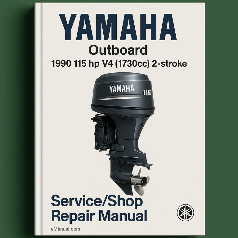 Yamaha Outboard 1990 115 hp V4 (1730cc) 2-stroke Service/Shop Repair Manual