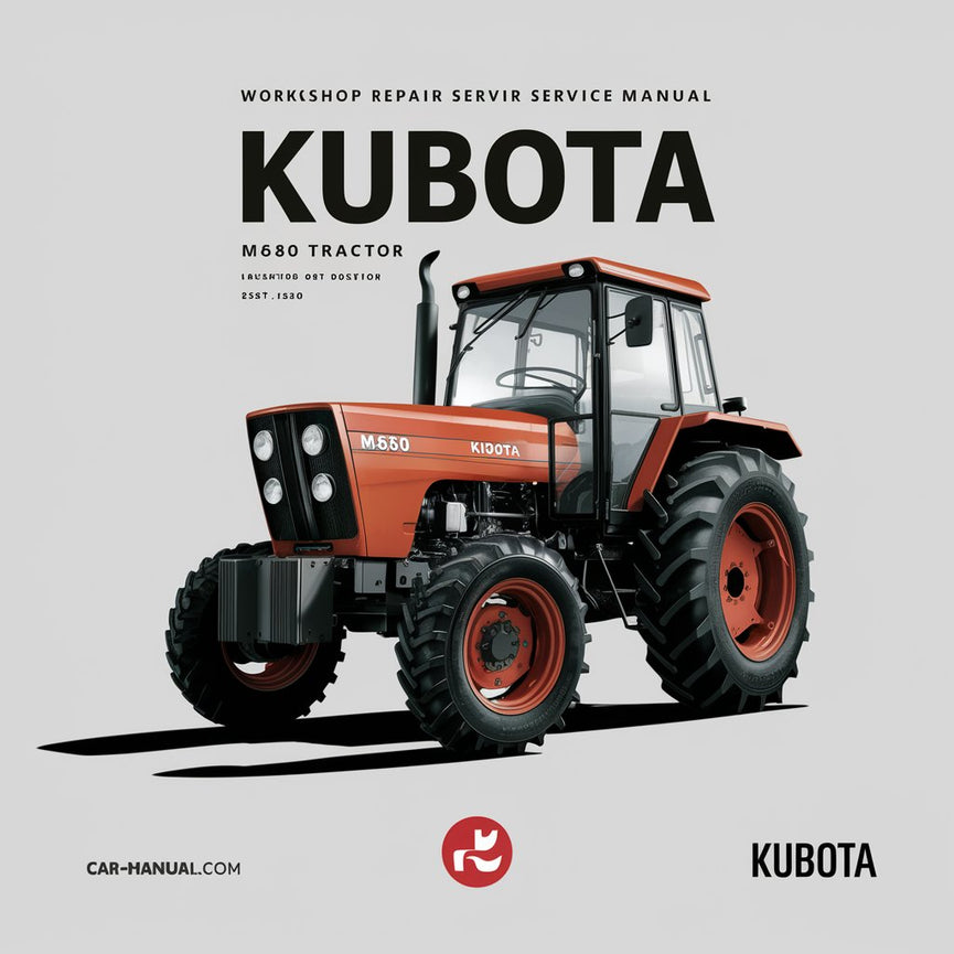 Kubota M8580 Tractor Workshop Repair Service Manual