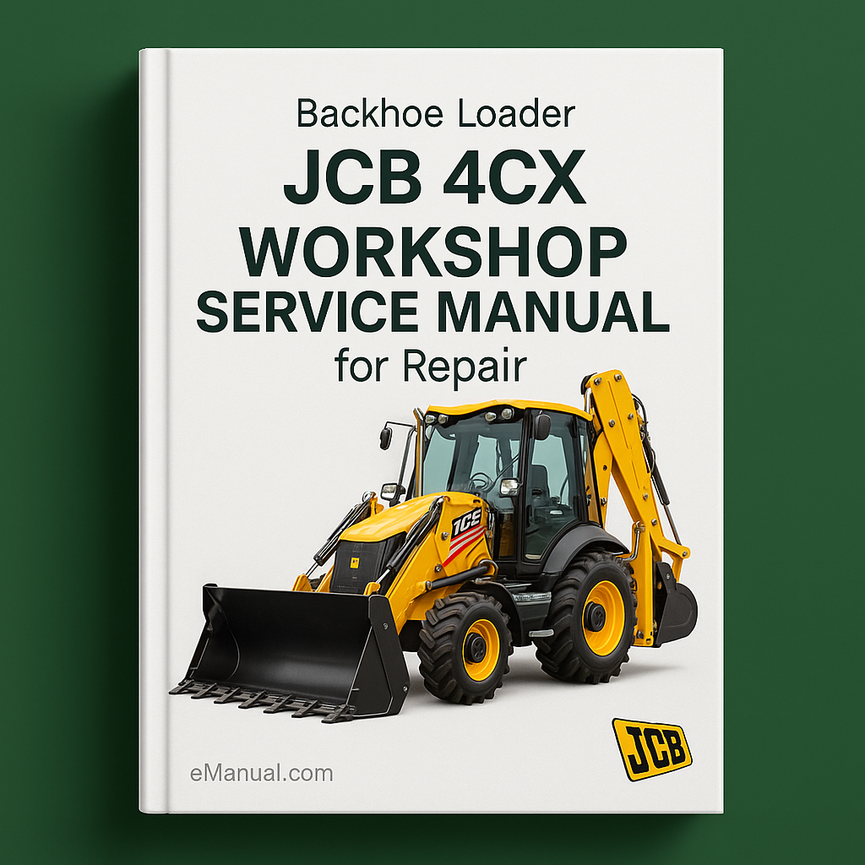 JCB 4CX Backhoe Loader Workshop Service Manual for Repair