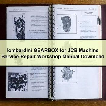 lombardini Gearbox for JCB Machine Service Repair Workshop Manual