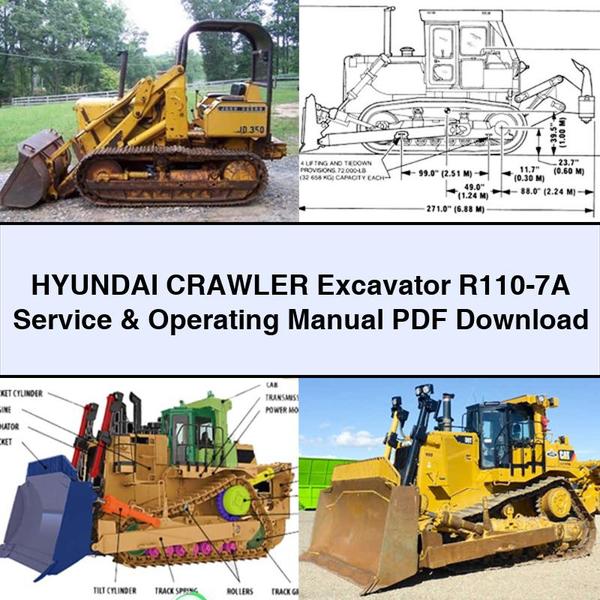 Hyundai Crawler Excavator R110-7A Service & Operating Manual