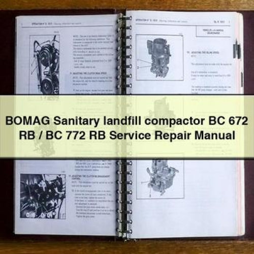 BOMAG Sanitary landfill compactor BC 672 RB / BC 772 RB Service Repair Manual PDF Download