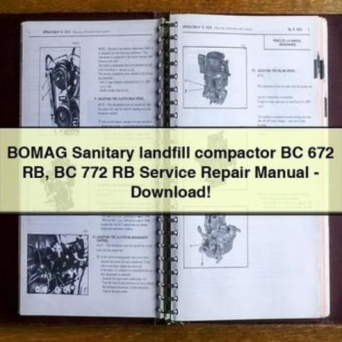 BOMAG Sanitary landfill compactor BC 672 RB BC 772 RB Service Repair Manual - Download PDF