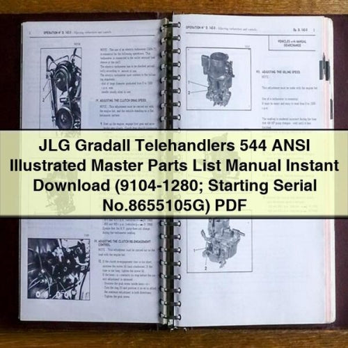 JLG Gradall Telehandlers 544 ANSI Illustrated Master Parts List Manual Instant Download (9104-1280; Starting Serial No.8655105G) PDF