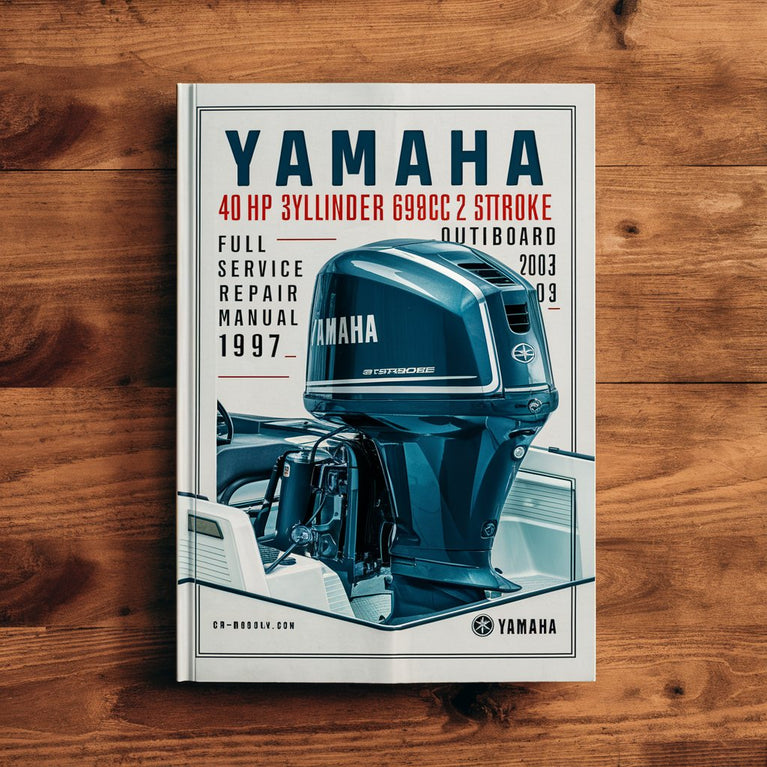 Yamaha 40hp 3 cylinder 698cc 2 stroke Outboard Full Service & Repair Manual  1997-2003