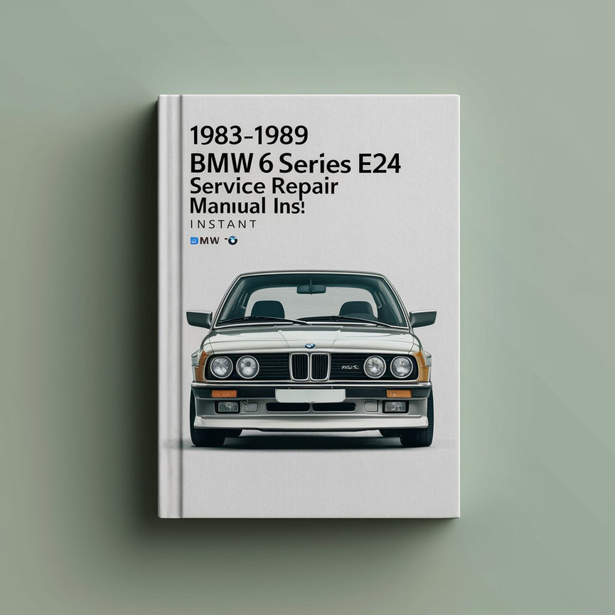 1983-1989 BMW Serie 6 E24 Manual de reparación de servicio