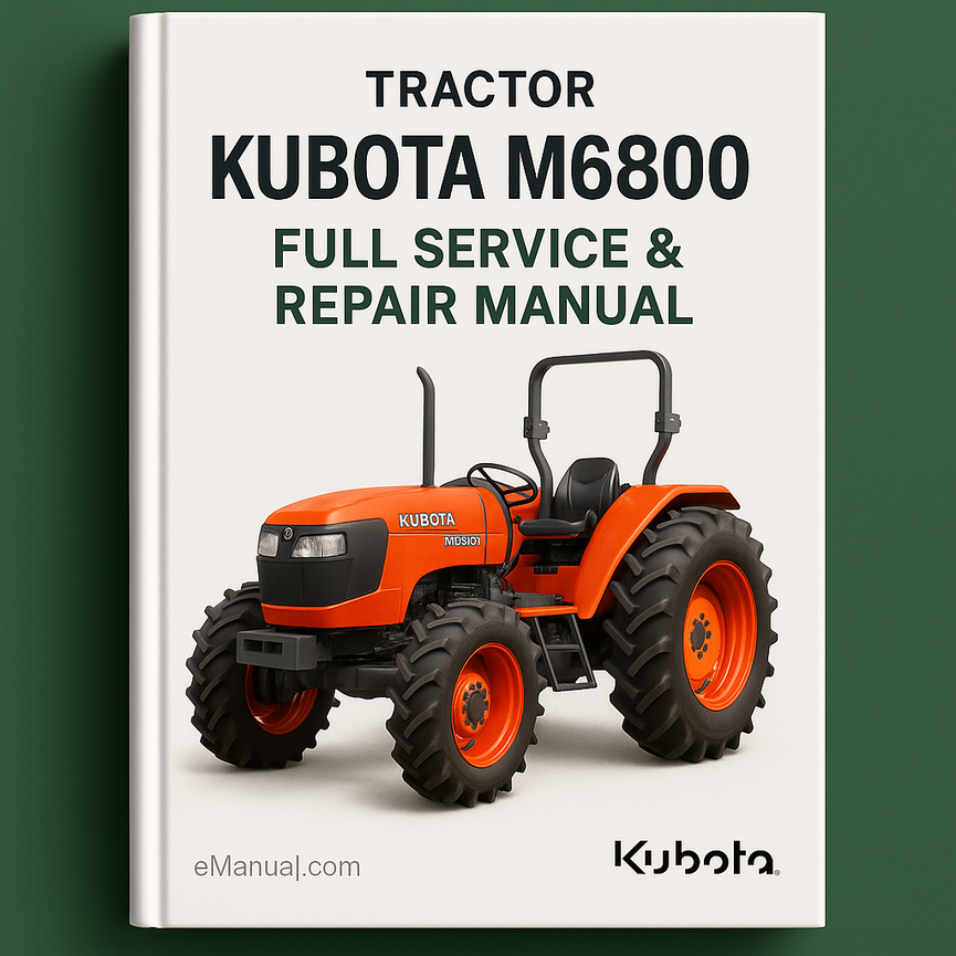 Kubota M6800 Tractor Full Service Repair Manual
