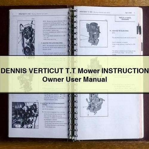 DENNIS VERTICUT T.T Mower INSTRUCTION Owner User Manual PDF Download