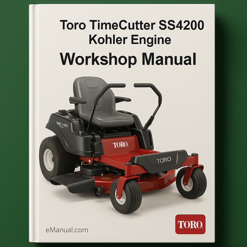 Toro TimeCutter SS4200 Kohler Engine Workshop Manual