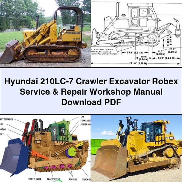 Hyundai 210LC-7 Crawler Excavator Robex Service & Repair Workshop Manual