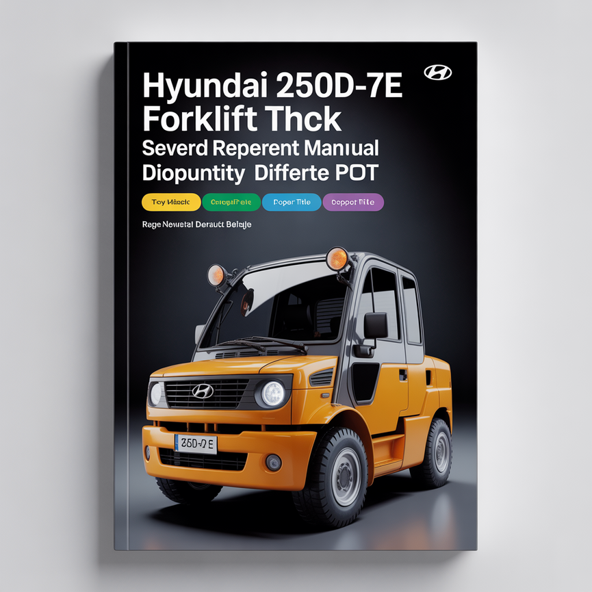 HYUNDAI 250D-7E FORKLIFT Truck Service Repair Manual - Download PDF