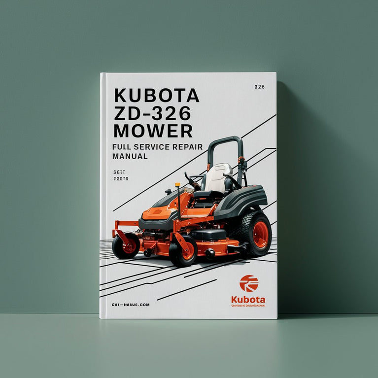 Manual de reparación de servicio completo del cortacésped de giro cero Kubota ZD326 Descargar PDF