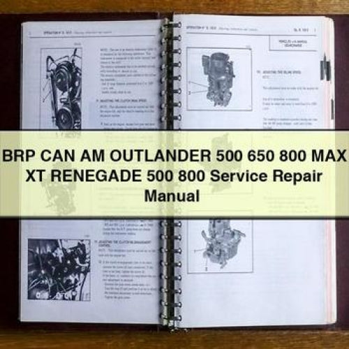 BRP CAN AM OUTLAndER 500 650 800 MAX XT RENEGADE 500 800 Service Repair Manual