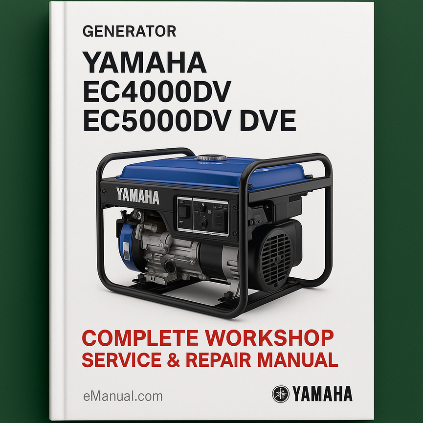 Yamaha EC4000DV EC5000DV DVE Generator Complete Workshop Service Repair Manual
