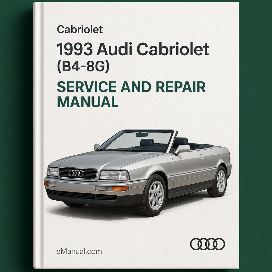 1993 Audi Cabriolet (B4-8G) Service and Repair Manual