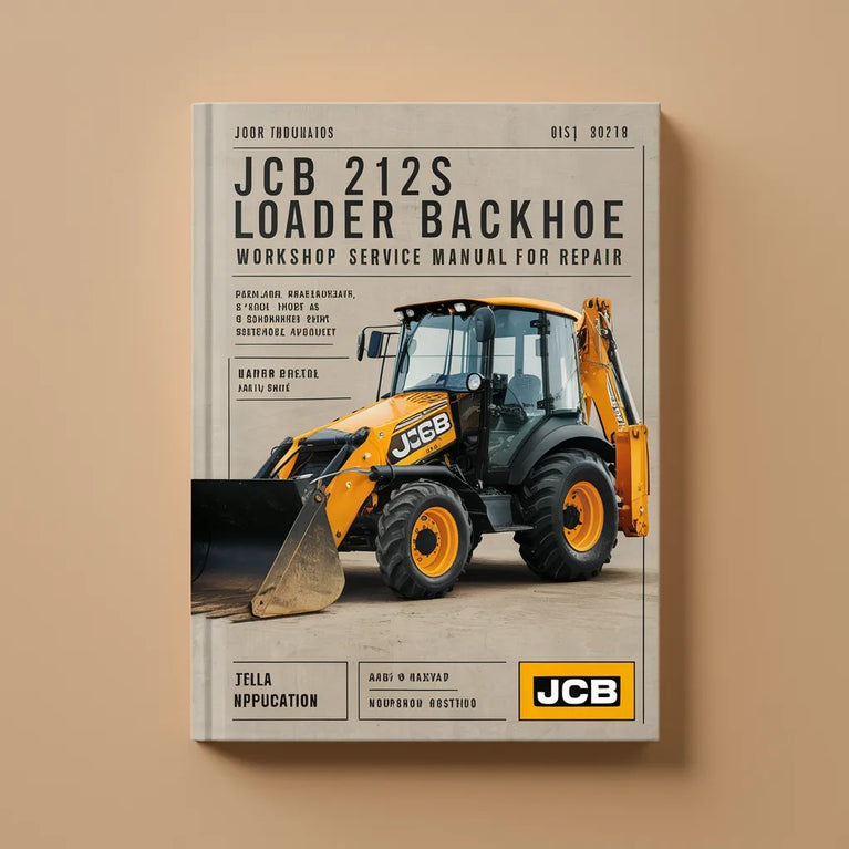 JCB 212S Loader Backhoe Workshop Service Manual for Repair