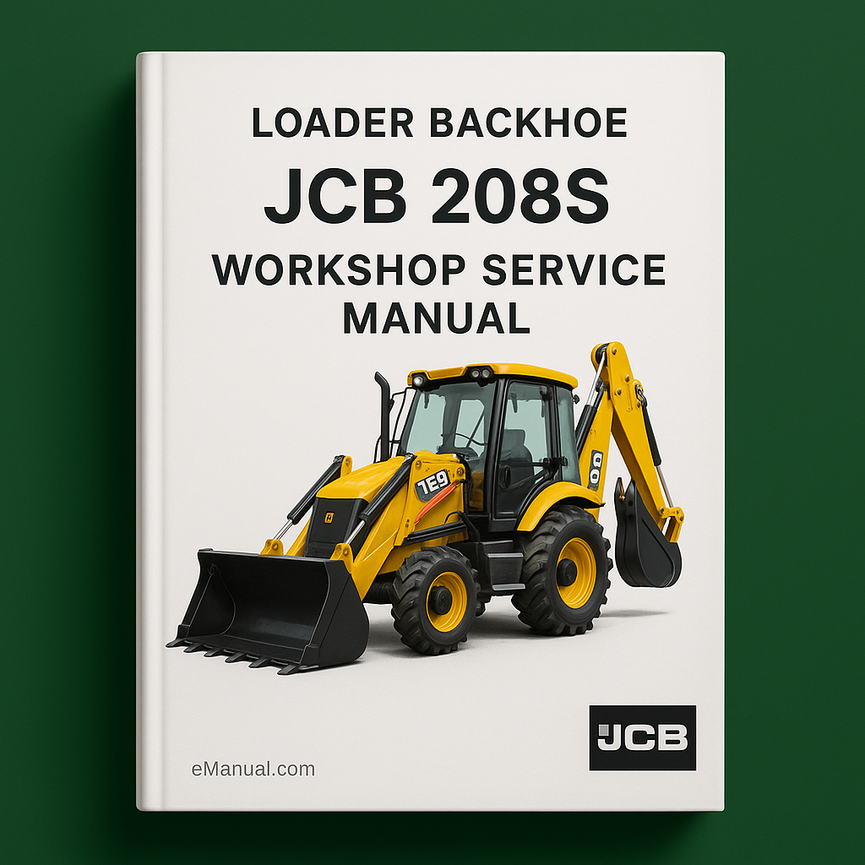 JCB 208S Loader Backhoe Workshop Service Manual for Repair