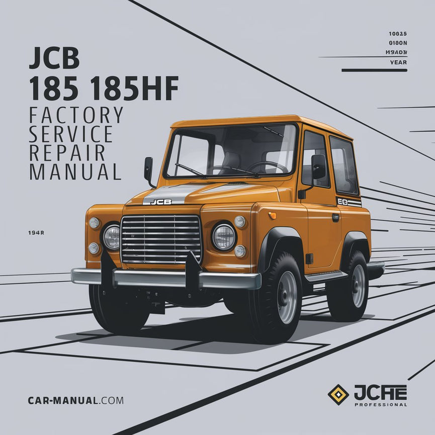 Manual de reparación del servicio de fábrica JCB 185 185HF Descargar PDF