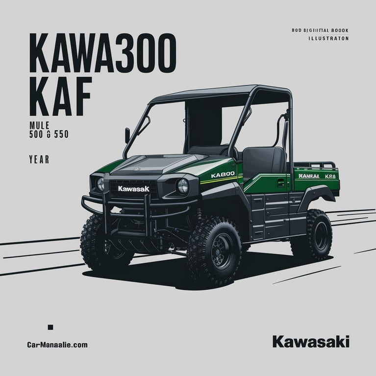 Kawasaki KAF300 KAF 300 Mule 500 550 Utility Vehicle Complete Workshop Service Repair Manual