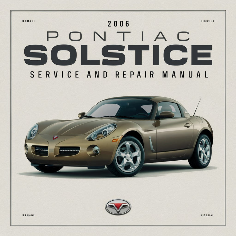 2006 Pontiac Solstice Service and Repair Manual