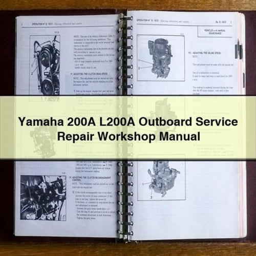 Manual de taller de reparación de servicio fueraborda Yamaha 200A L200A Descargar PDF