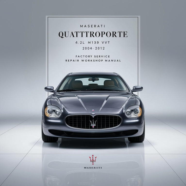 Maserati Quattroporte 4.2L M139 DOHC VVT 2004-2012 Factory Service and Repair Workshop Manual PDF Download