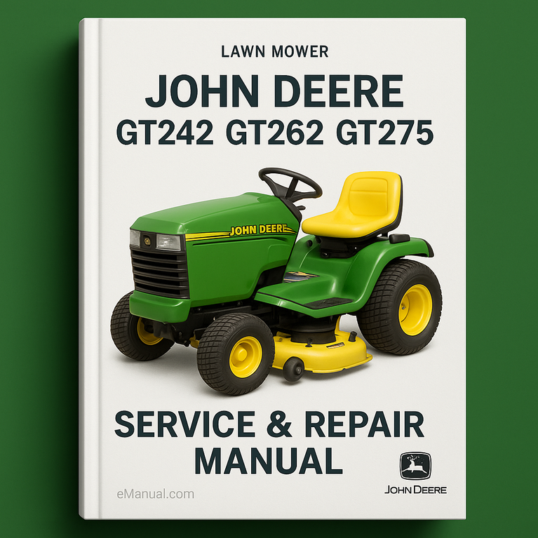 John Deere GT242 GT262 GT275 Lawn Mower Service Repair Manual