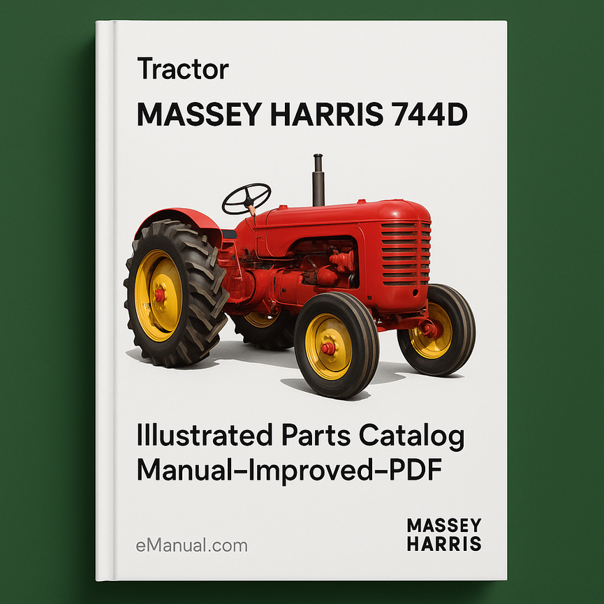 Massey Harris 744D Tractor Illustrated Parts Catalog Manual-Improved-PDF