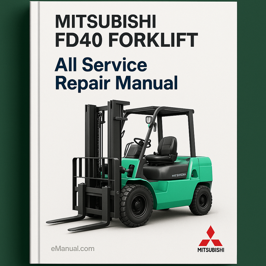 Mitsubishi FD40 Forklift All Service Repair Manual