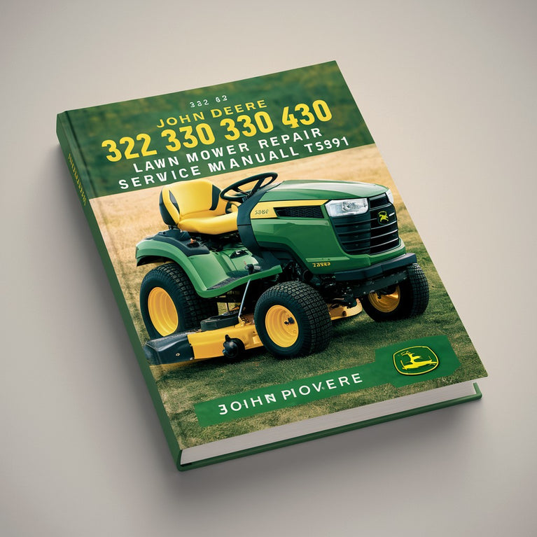 John Deere 322 330 332 430 Lawn Mower Repair Service Manual TM-1591