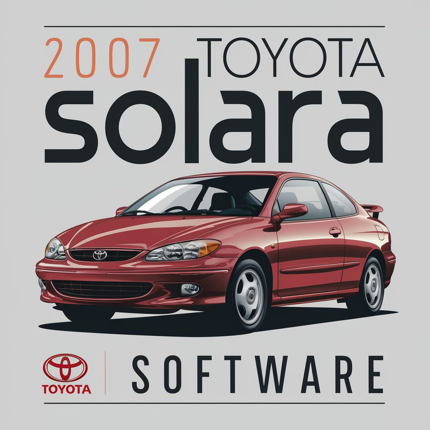 2007 Toyota Solara Service & Repair Manual Software