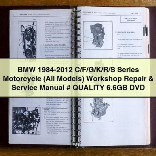 BMW 1984-2012 C/F/G/K/R/S Series Motorcycle (All Models) Workshop Repair & Service Manual # QUALITY 6.6GB DVD PDF Download