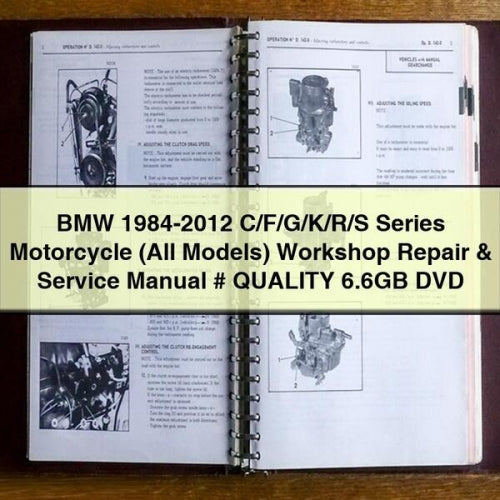 BMW 1984-2012 C/F/G/K/R/S Series Motorcycle (All Models) Workshop Repair & Service Manual # QUALITY 6.6GB DVD