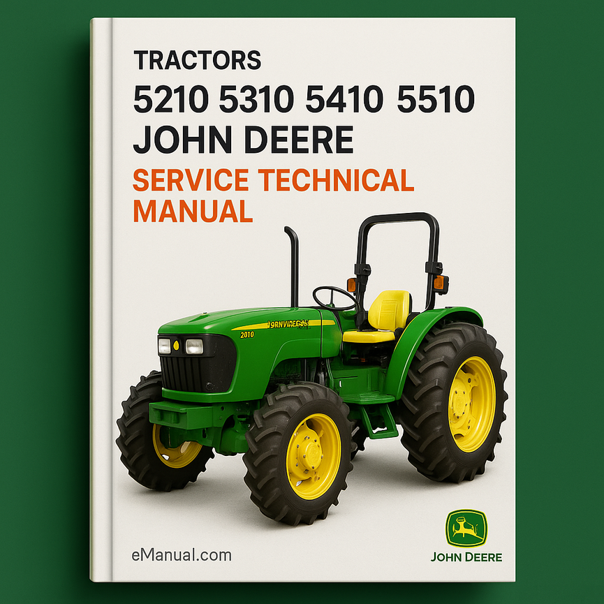 John Deere 5210 5310 5410 5510 Tractors TM1716 Service Technical Manual.