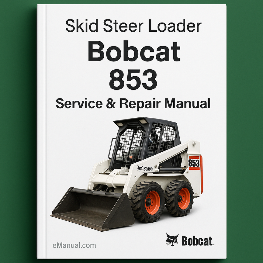 Bobcat Skid Steer Loader 853 Service Repair Manual