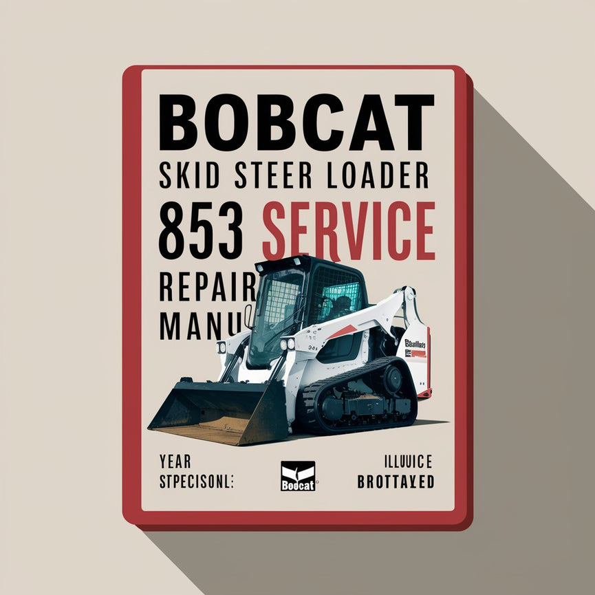 Bobcat Skid Steer Loader 853 Service Repair Manual