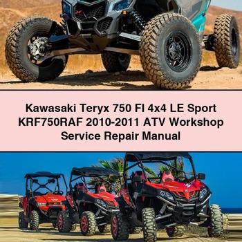 Kawasaki Teryx 750 FI 4x4 LE Sport KRF750RAF 2010-2011 ATV Workshop Service Repair Manual