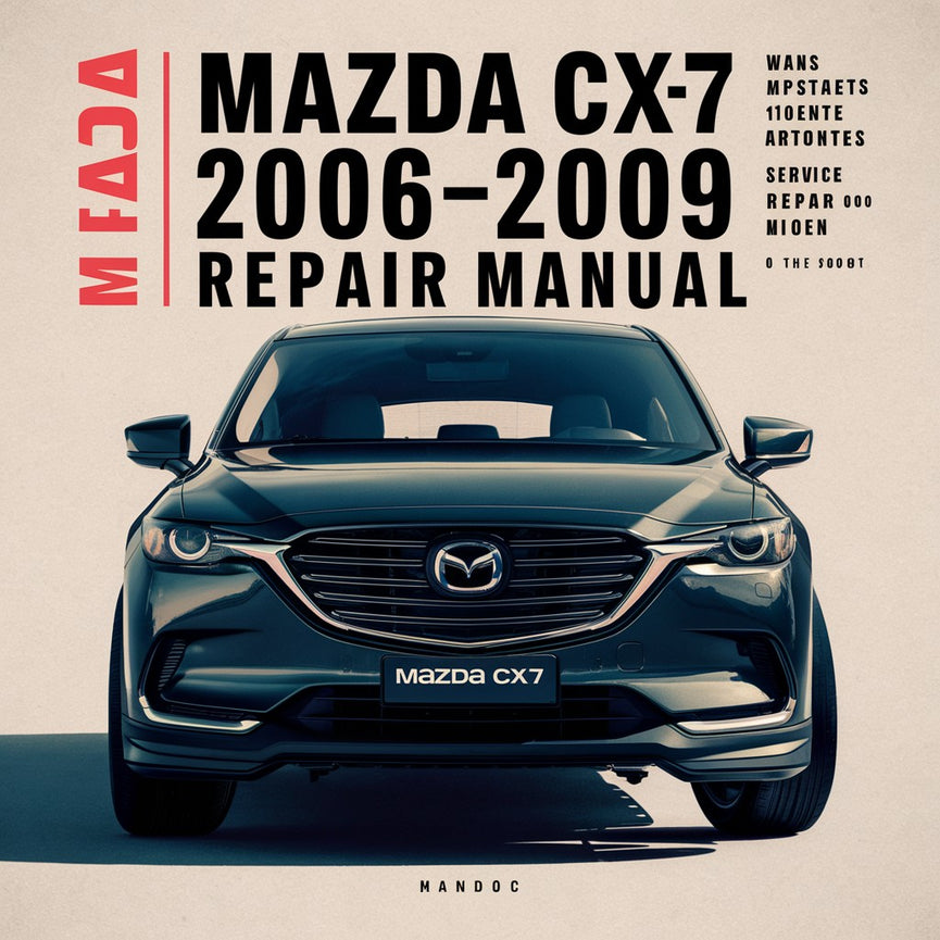 Mazda CX7 2006 2007 2008 2009 Manual de reparación de servicio Descargar PDF