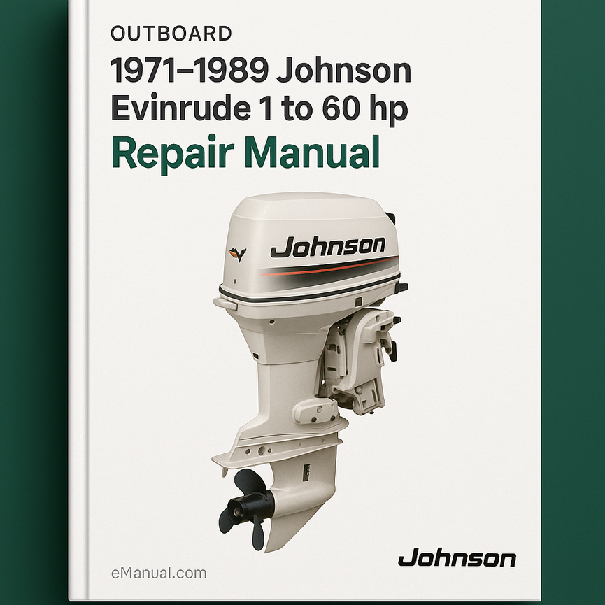 1971-1989 Johnson Evinrude outboard 1to 60 hp Repair Manual
